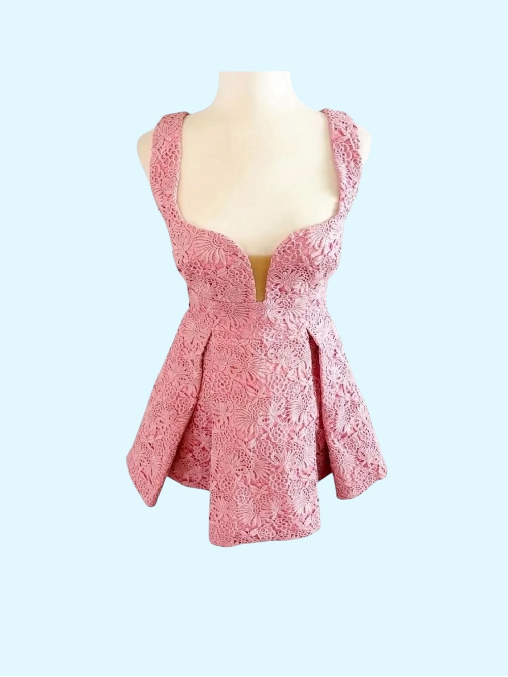 Bardot Mereba Pink Lace Mini Dress Size M MSRP $159 NWT - Picture 6 of 10